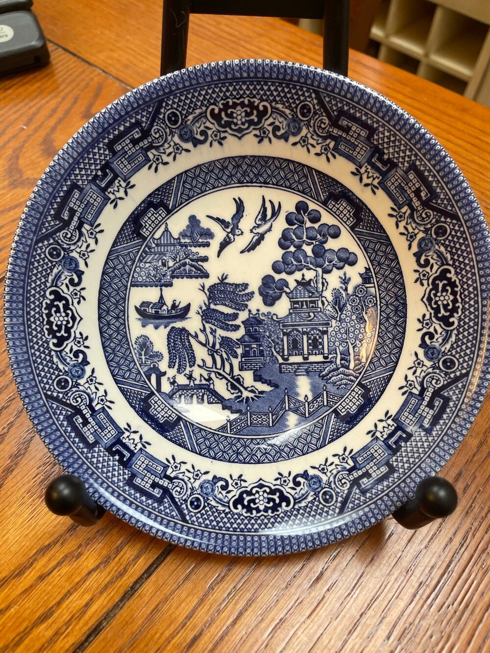 Churchill Blue Willow Cereal Soup Bowl Made in Colombia Microwave Dishwasher